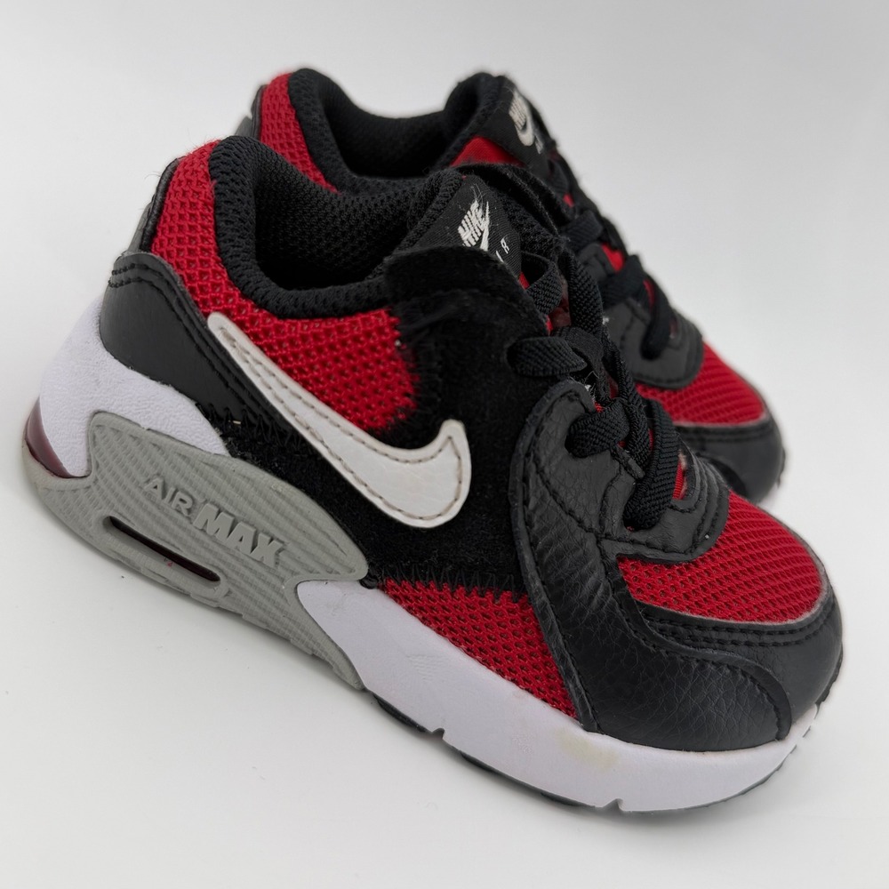 Nike Air Max Excee TD Toddler 6C Black Red Sneakers Shoes CD6893-600